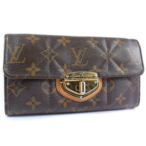 Louis Vuitton Etoile Quilted Long Wallet Monogram Canvas Brown Turnlock